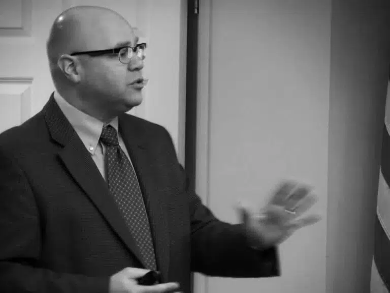 Kevin Sensenig delivering an Authentic Leadership keynote, focusing on self-awareness and individual leadership styles.